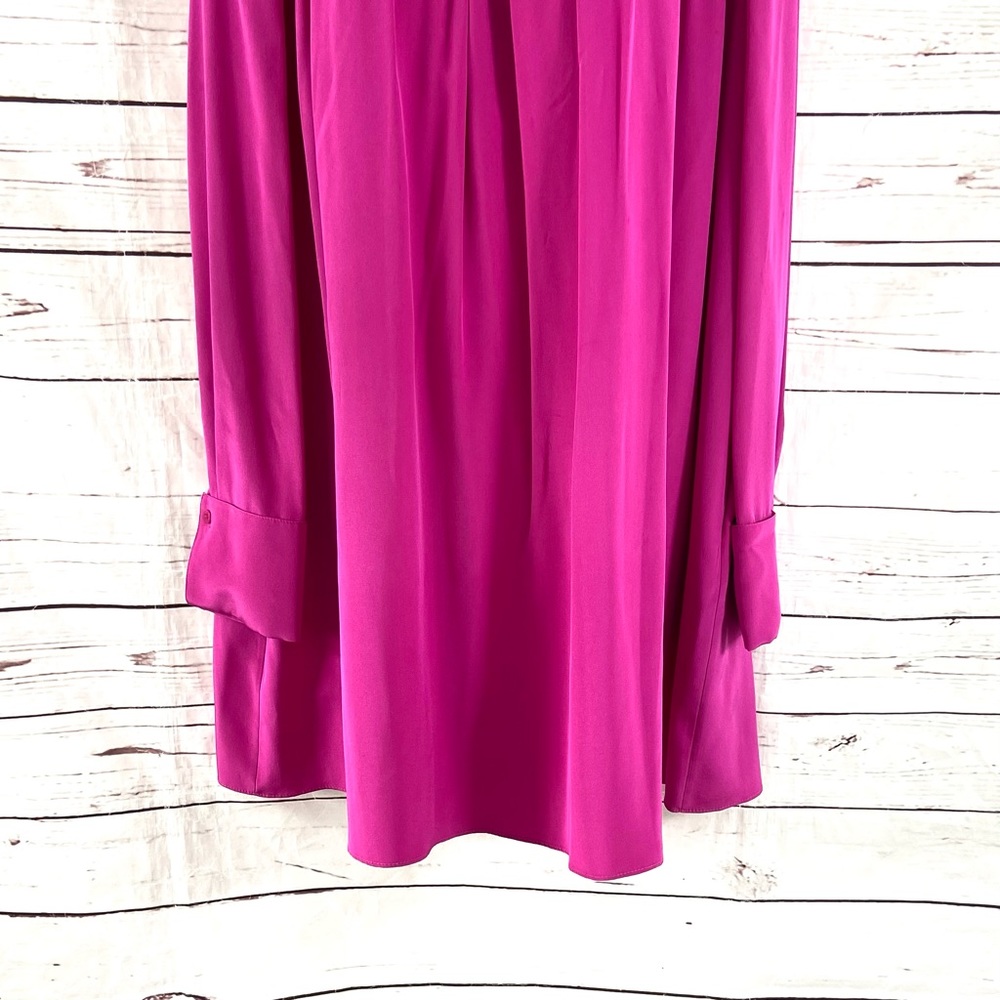 Diane von Furstenberg Mini Dress Women’s 0 Fits Med Pink 100% Pink Long Sleeves - Picture 3 of 11